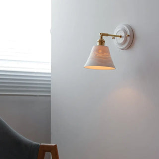 Siry minimalist ceramic LED wall sconce – front view