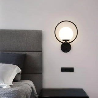 Black frosted glass globe wall lamp – Scandinavian 5W