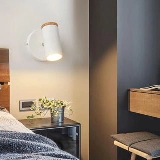 White adjustable arm bedside LED wall light – bedroom reading