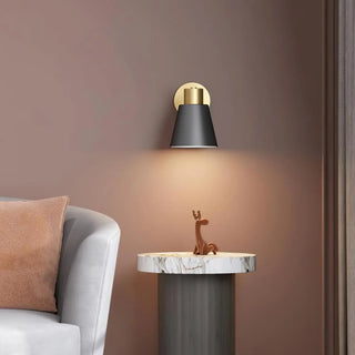 Modern bedroom sconce E27 LED aluminium black gold 15x20cm