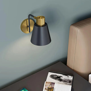 Scandinavian bedroom wall light E27 LED aluminium gold black