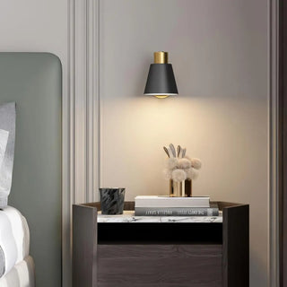 Aluminium wall sconce gold black E27 LED bedroom hallway