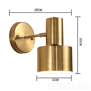 Modern cylindrical sconce gold – close-up G9 LED detail
