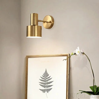 Gold cylindrical wall light LED – designer 11×20cm fixture