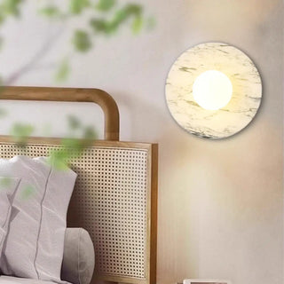 Natural marble wall lamp G9 LED gold brass Scandinavian modern