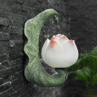 Chinese lotus sconce E27 – pink green zen atmosphere