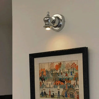 Chrome picture wall sconce G9 LED silver 12x13cm IP65