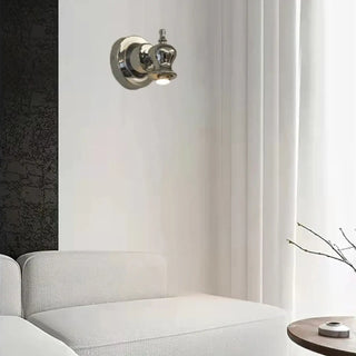 Silver chrome wall light picture lighting G9 side view