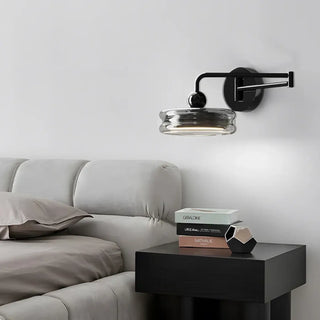 Dimmable chrome wall sconce close-up – Ø20cm 1500g IP20 3000K
