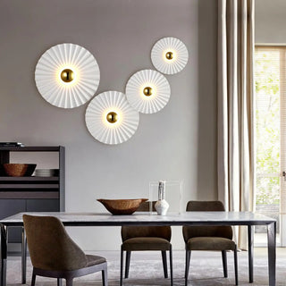 Modern white circle wall lamp – G4 10W aluminium side