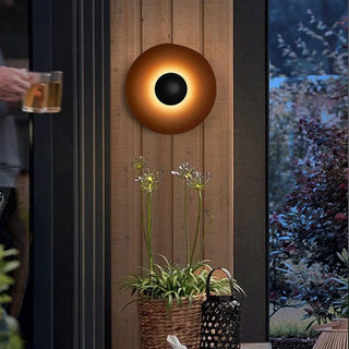 High-end circular wall sconce G4 – brown IP65 modern design