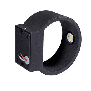 Round LED wall sconce 5W aluminium black white minimalist IP20