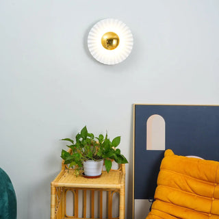 White circular wall lamp G4 – M 30cm aluminum glass