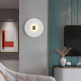 White circular wall sconce G4 – aluminum S 20cm modern
