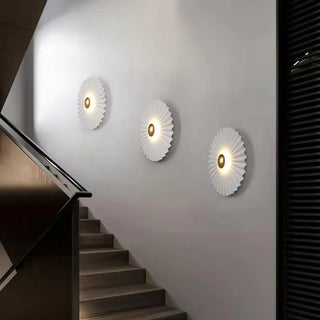 Circular aluminum wall sconce – white 3 sizes modern