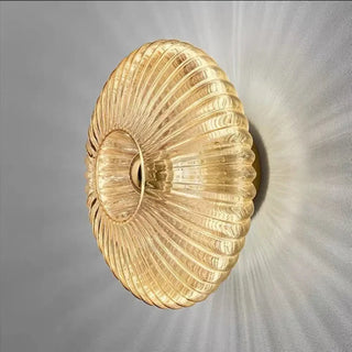 GLASS round retro glass wall light vintage design