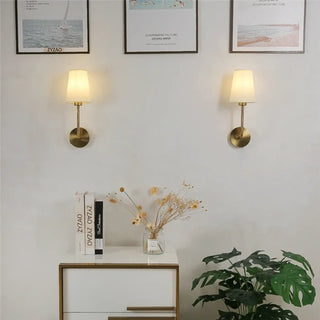 Gold dimmable wall sconce LED – elegant bedroom fixture