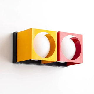Contemporary wall sconce close-up – red G9 9W dimmable 2100g