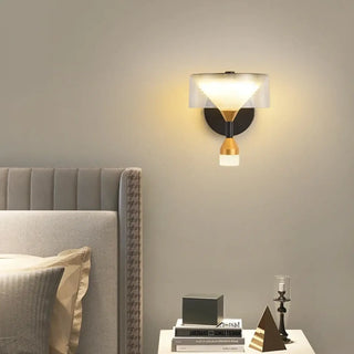 Gold cone wall sconce LED – acrylic metal 3000K indoor modern