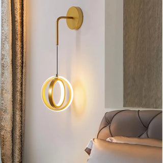 Contemporary wall sconce G9 LED 21W gold 30cm