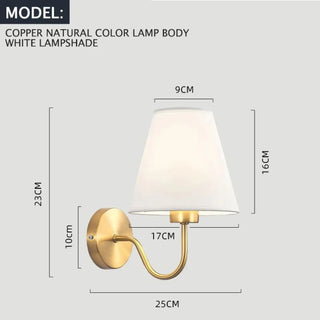 TRORETE fabric wall sconce hallway installed