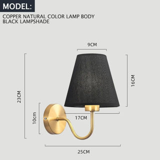 TRORETE contemporary fabric wall light warm glow detail