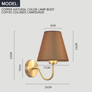 Fabric shade wall lamp ambient light — modern indoor sconce