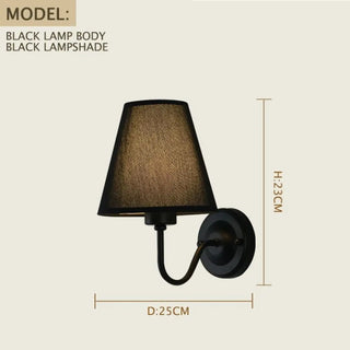 TRORETE fabric lampshade wall light soft diffused glow