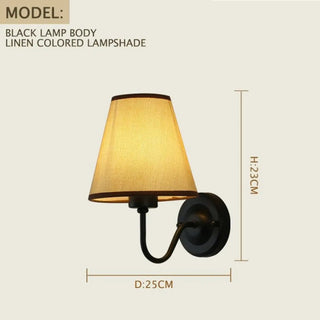 TRORETE contemporary wall sconce fabric shade modern