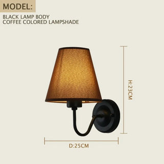 TRORETE fabric wall light close-up detail warm