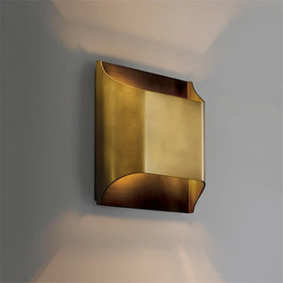 Gold square wall light G4 LED L size 26cm modern