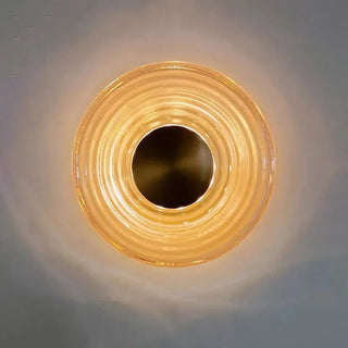 Sandy contemporary glass wall sconce close-up