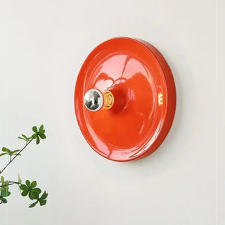 Chrome wall sconce E27 LED 4W – orange aluminum S 16cm