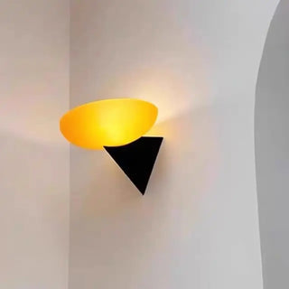 Yellow triangle wall light G9 LED – metal acrylic 30×20cm