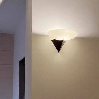 Triangle wall light white – G9 LED IP65 front view