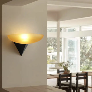 Yellow triangle wall sconce – acrylic metal IP65