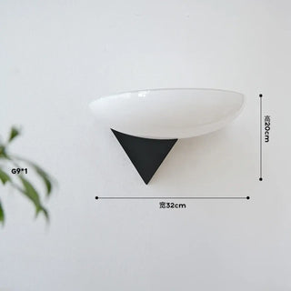 Triangle wall sconce G9 LED – white acrylic IP65 30cm
