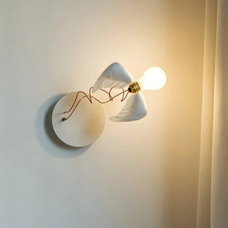Contemporary minimalist wall sconce E27 LED glass cream gold