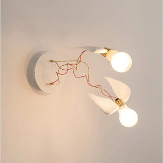 Minimalist glass wall sconce E27 LED cream white gold modern