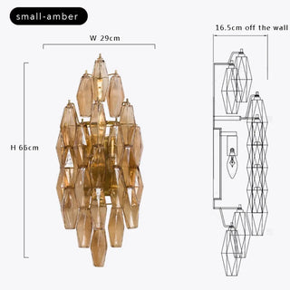 Geometric wall sconce color variant – 2-light LED indoor fixture