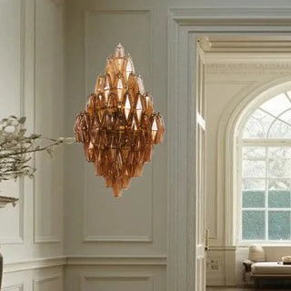 Pink large geometric wall sconce – LED 2 lights L:46×77cm