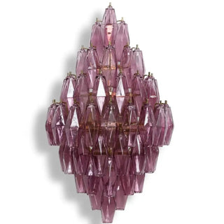 Geometric glass sconce blue color – LED 2 lights contemporary