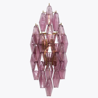 Pink geometric glass wall sconce – LED 2 lights 3000K L size