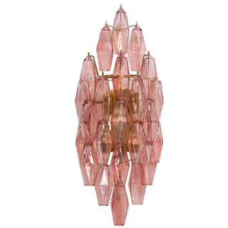 Purple geometric glass wall sconce – LED 2 lights L:46×77cm