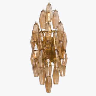 Gray geometric glass wall sconce – LED dimmable 12000g S size