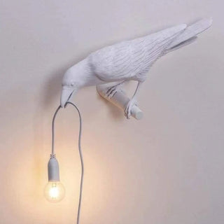 sculptural raven wall light white – G4 LED modern