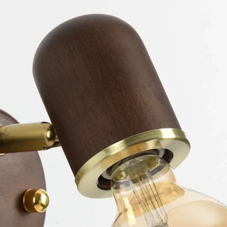IP65 wood wall light brown – outdoor kitchen sconce