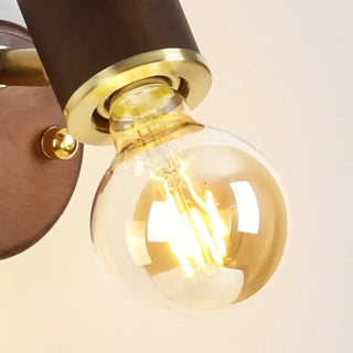 Wooden industrial wall lamp 6W – brown café sconce