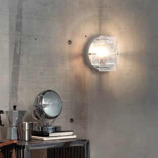 Chrome glass sconce G9 – IP65 cool white industrial