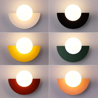 Dimmable color wall sconce G4 LED — modern compact metal fixture on wall